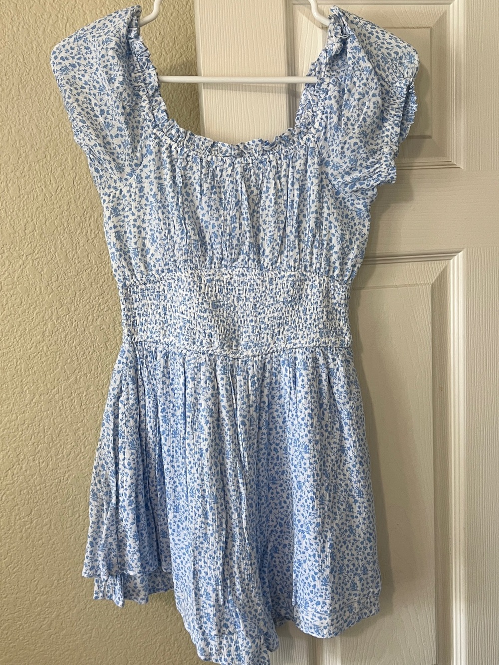 Hollister smocked waist romper